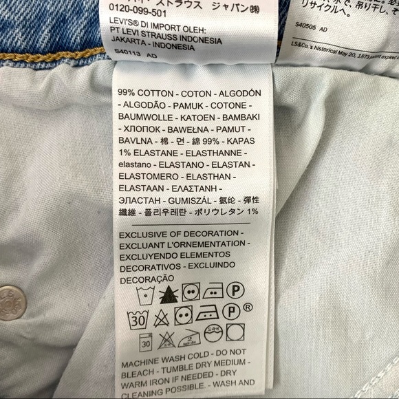 LEVI'S WEDGIE Straight Fit High Rise Cropped JEANS SIZE 31 NWT - Picture 11 of 15